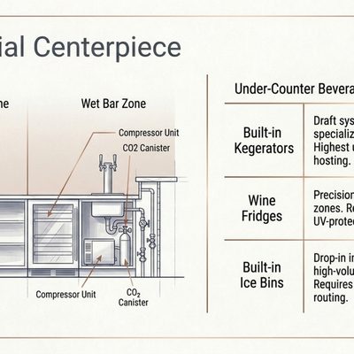 The Under-Counter Beverage Engine: Kegerators, Wine, and Ice in Cedar Park