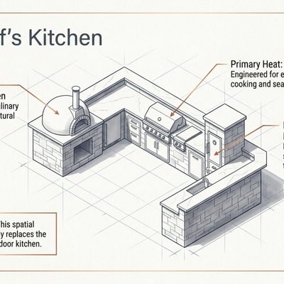The Chef's Kitchen: Grill, Pizza Oven, and Smoker in One Cedar Park Build